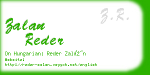 zalan reder business card